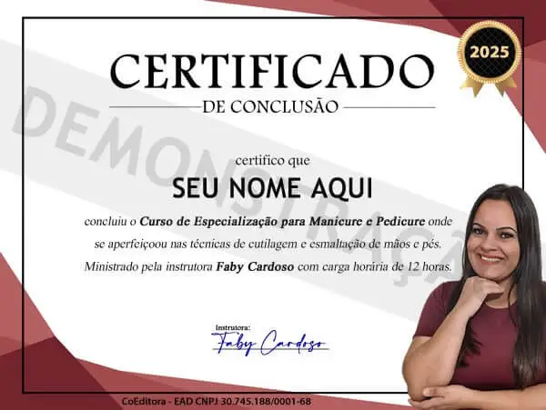 Certificado de conclusão do curso de cutilagem